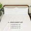 Ensemble de draps 100% Tencel Lyocell 4 pièces Dreamology, très grand, draps en eucalyptus rafraîchissant, finition douce pêche, poche antidérapante de 15 po de profondeur, comprend un drap plat, un drap-housse et 2 taies d'oreiller, blanc-130942467-130942471