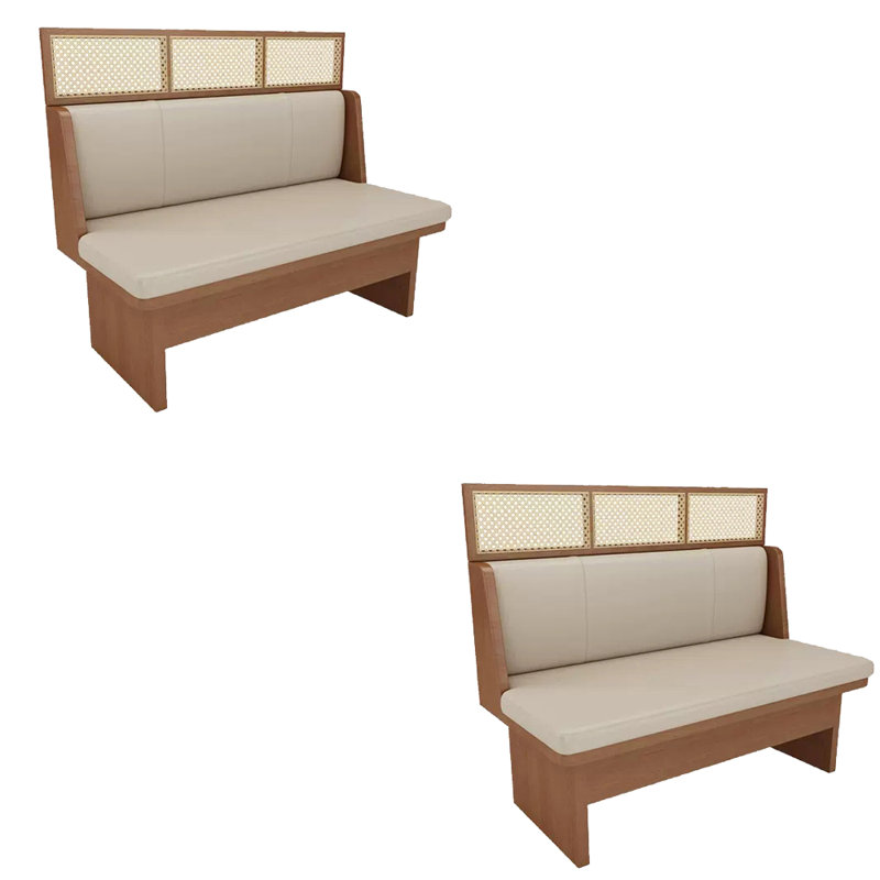 Banc rembourré en similicuir Southeast Asian Luxury