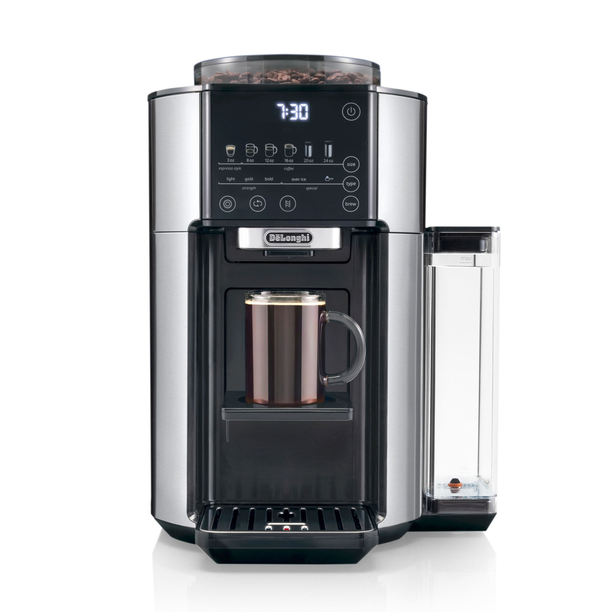 TrueBrew™ Automatic Single-Serve Drip Coffee Maker with Built-In Grinder and Bean Extract Technology