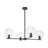 Contemporary Quartet Clear Glass Chandelier