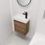 Petit meuble-lavabo flottant de 18 pouces avec lavabo simple, convenant à une petite salle de bain