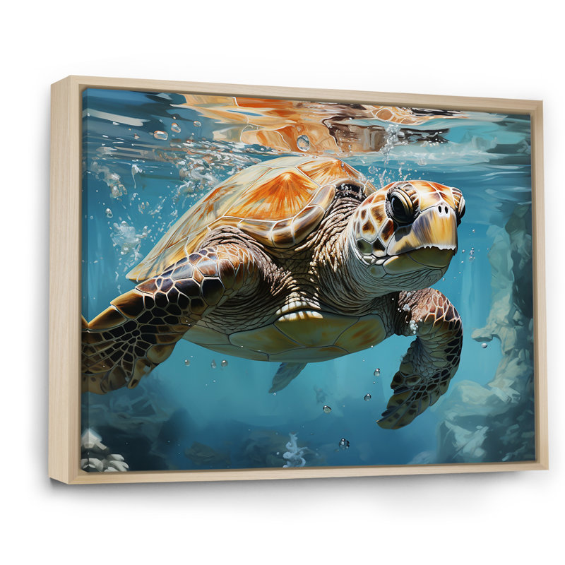 Azure Wanderer sur toile, H 12 po x l 20 po x P 1 po, Cadre naturel flottant
