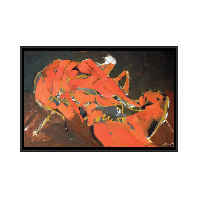 «Abstract Lobster I», impression sur toile, H 18 po x l 26 po x P 1,5 po, Toile avec cadre noir