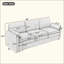 Canapé rembourré 3 places surdimensionné Canapé Comfy Cloud-254361655