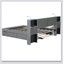 Lit plateforme tapissier avec tiroirs et tablettes de lecture-407115917