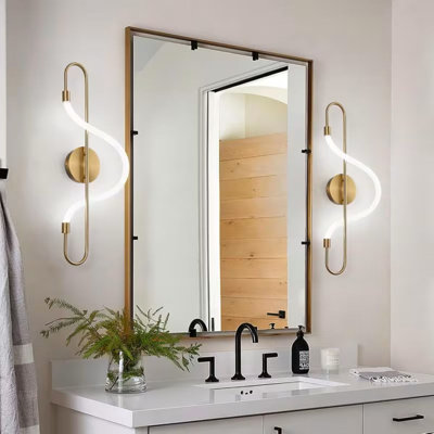 Applique murale de chevet moderne moderne à DEL Applique murale minimaliste à DEL pour salle de bain, meuble-lavabo pour chambre à coucher, salon, salle à manger, couloir, ensemble deux pièces 6000K