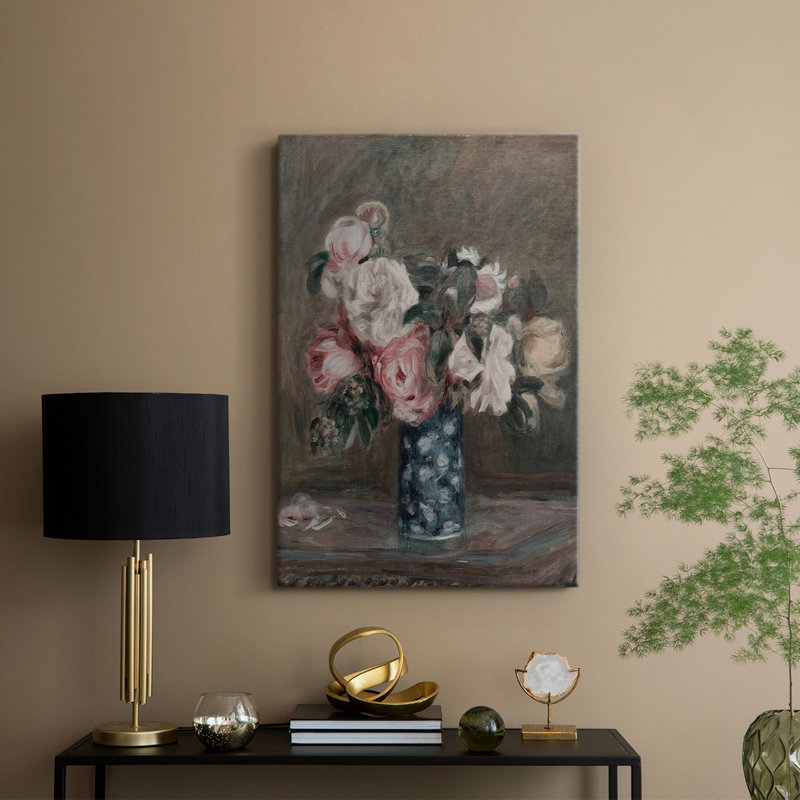 Motif floral rétro CCLxxxxi - galerie Cavas, H 48 po x l 32 po