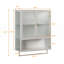 23.62"Glass Doors Modern Two-Door Wall Cabinet-881406001