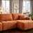 110" Modular Sectional Sofa, L Shape With Extralarge Seat, Pullline Design, Movable Ottoman, High Density Foam, Free Combination, Sturdy Metal&Wood Frame, Boucle Fabric-1128269112