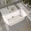 Baignoire de trempage autoportante en acrylique avec dossier incliné 59 po. X 31,5 po. NURCOLIN
