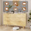 Commode 6 tiroirs cannelée en bois-1563337770