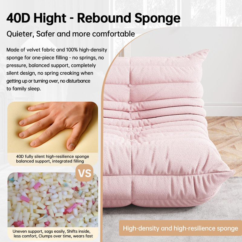 Canapé de fauteuil à billes de 38 po de largeur, sans assemblage, parfait pour la chambre à coucher, le bureau ou le salon