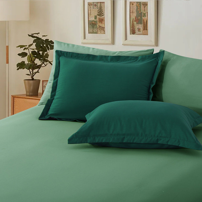 5/7 Piece Microfiber Bed-In-A-Bag Comforter Set , Dark Green/Sage Green, Full Comforter + 6 Additional Pieces