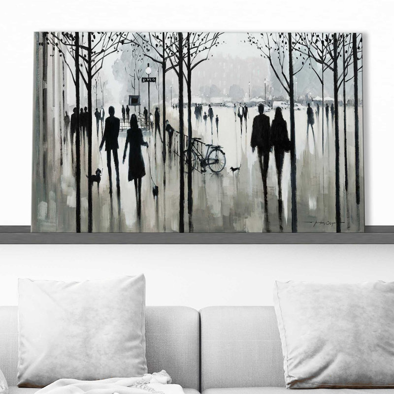 Morning Paris par - Peinture, Toile tendue, H 18 po x l 30 po x P 1 po