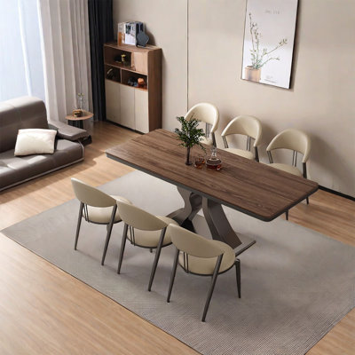 Modern Household Light Luxury Dining Table Sets Rectangular 31.49'' W Dining Set