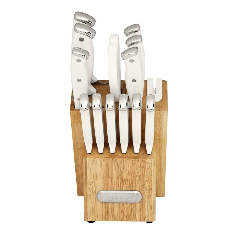 Farberware Self-Sharpening 13-Piece Knife Block Set with EdgeKeeper  Technology, High Carbon-Stainless Steel Kitchen Knives, Razor-Sharp Knife  Set with
