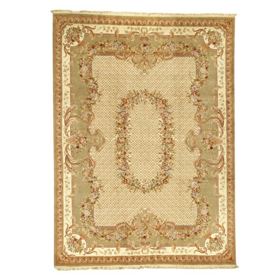 Handmade Silk and Wool Area Rug