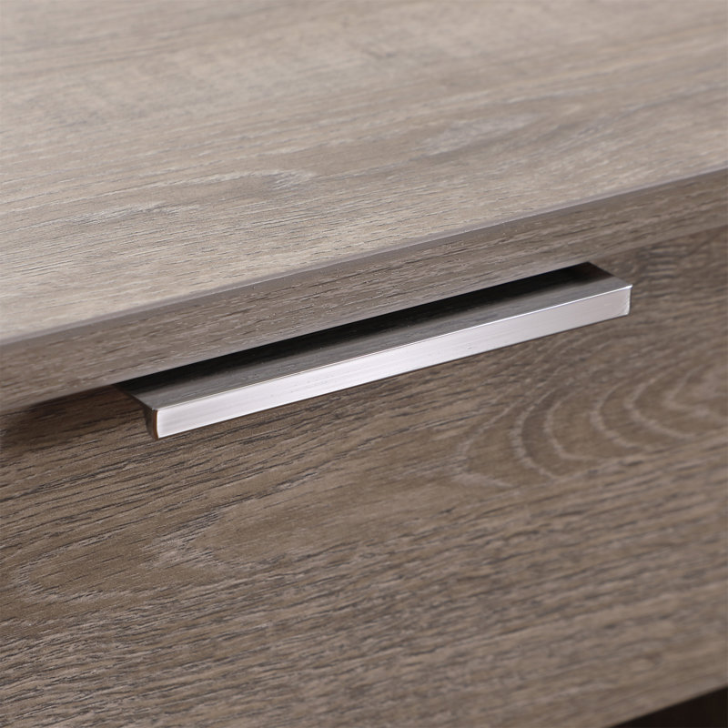 Table de chevet avec tiroir, Gris