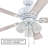  Miller Park Ceiling Fan w/ Reversible Blades, 44", Brushed Nickel