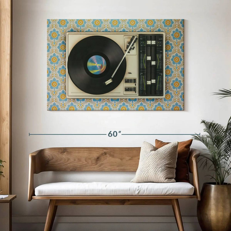 Abarca, vieux disque vinyle, H 32 po x l 48 po
