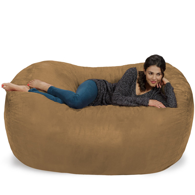Fauteuil à billes - Fauteuil à billes rond rembourré en mousse à mémoire de forme avec housse amovible et lavable à la machine - Fauteuil à billes avec housse en microfibre douce - Plusieurs tailles et plusieurs tissus lavables à la machine