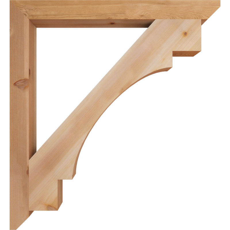 Support en bois / corbeau, Cèdre rouge de l'Ouest (lisse), H 48 x l 3,5 x P 44