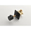 Valve de contrôle de volume de douche 3/4 po en métal coulé, laiton, finition noir mat, poignée en laiton, finition