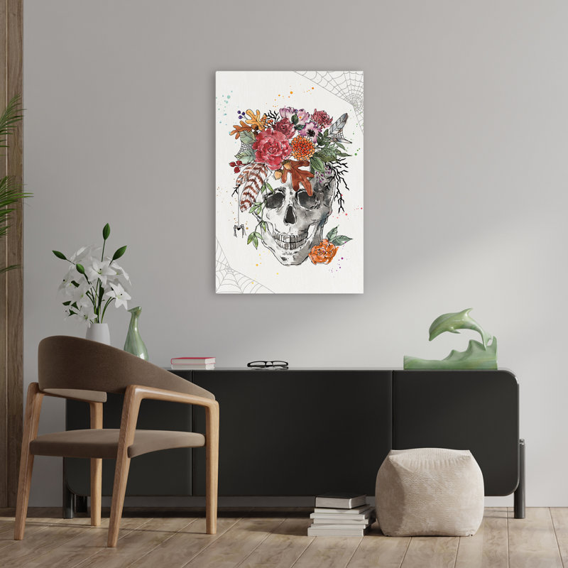 Spooky Style III - Glands Anemones Autumn Berries Art, H 36 po x l 24 po