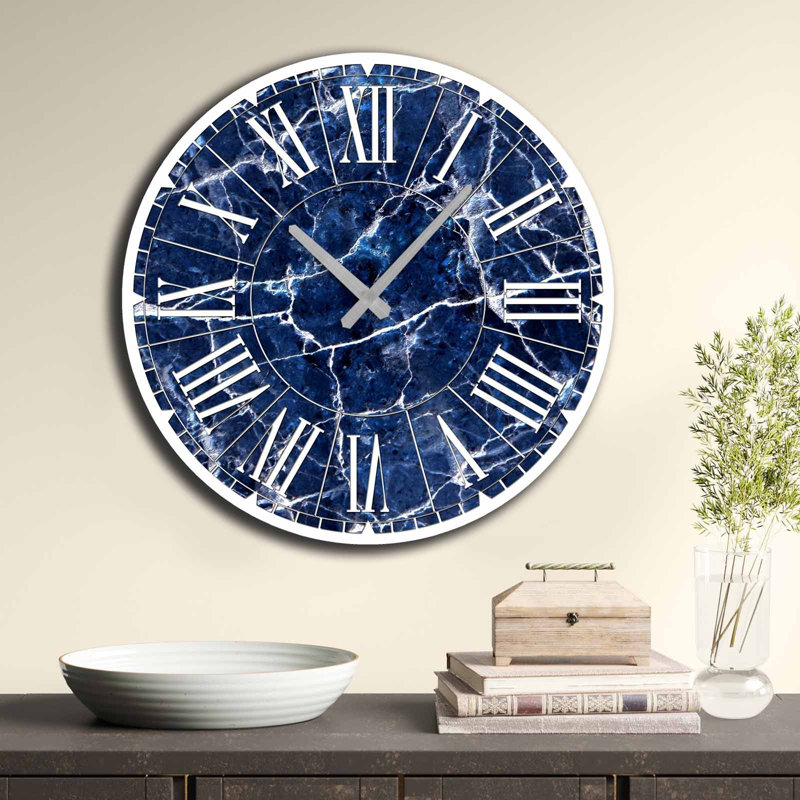 Horloge murale élégante Elegant, 19,7 pouces de diamètre | 100% panneau de fibres à densité moyenne, épaisseur: 0,2 pouce | Design minimaliste élégant pour la décoration de la maison et du bureau | Parfait pour le salon, la chambre à coucher et 