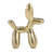 Jaciyah Modern Metal Figurines Aluminum Abstract Animal Design 8" Tall Gold Finish Decorative Accent for Home Office Living Room Shelf or Table Display Set of 2