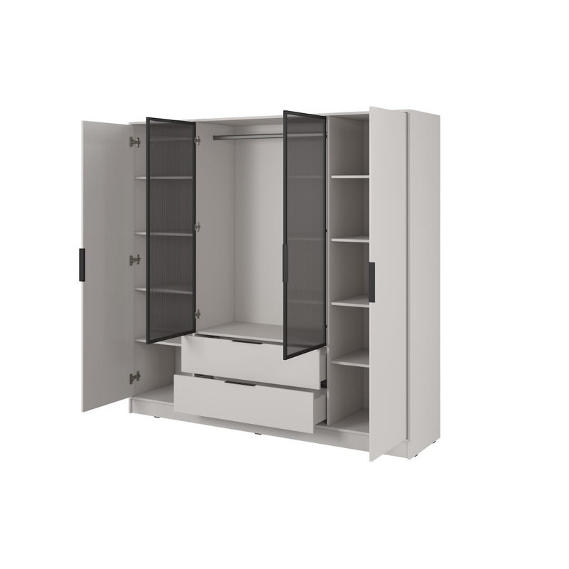 Cayslee 2 Door Manufactured Wood Wardrobe, Cashmere