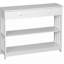 Console de couloir avec tiroir extra large, tablettes ouvertes et cadre-107122578