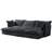 Gray, Corduroy, 3 - Seat, Slipcovered Sleeper Bed, Ottomans, Comfortable, High Resilience, Softness, Natural Design, Flexible Combinations, Removable Covers, Breathable Fabric, Wood Structure Seater