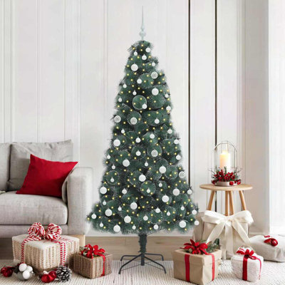 Artificial Pre-lit Christmas Tree with Ball Set