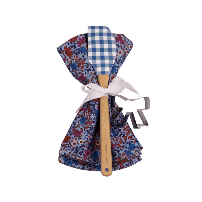 Tea Towel Gift Set, Coneflower Forever Blue