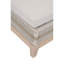 Chaise longue inclinable en teck avec coussin Bowker
