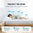 3-inch Memory Foam Mattress Topper  Cover for Back Pain with Cooling and Anti-Slip Features Cooling Gel Mattress Pad for Bed and Sofa Bed-1590339260