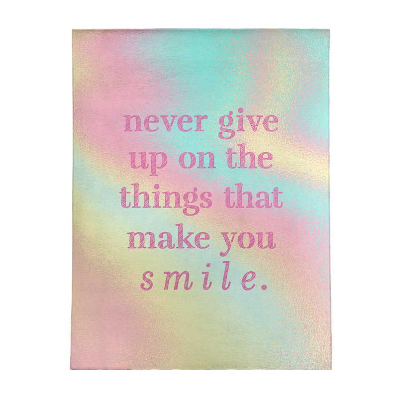 Quotes Chenille Indoor Rug, Rectangle 5' x 7'