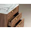 Walnut chiffonier with marble-look top