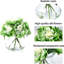 Fleurs artificielles vertes avec vase en verre, fausses fleurs dans un vase pour la décoration intérieure, centres de table, décoration de comptoir de salle de bain-1110757859