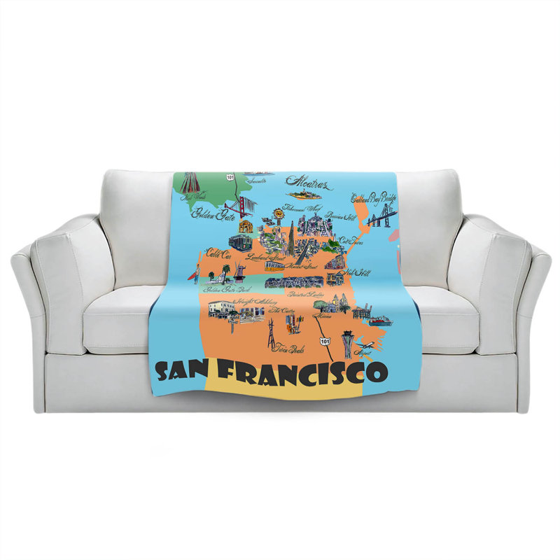  Couverture San Francisco, 68 po x 80 po
