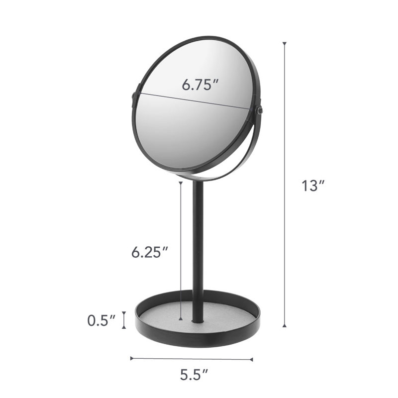 Miroir autoportant Yamazaki Home, Noir
