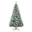Sapin de Noël artificiel enneigé 6 pi avec branches réalistes, 61 pommes de pin et 800 pointes HOMcom