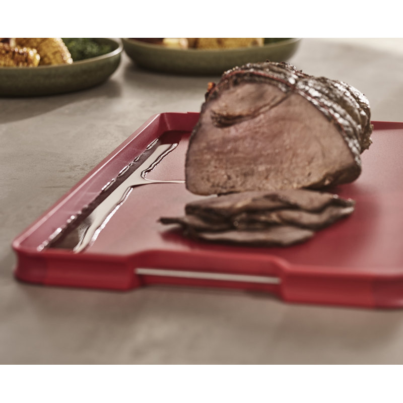 Cut & Carve Plus Multifunction Cutting Board, Red, 13.25" W x 18.5" L