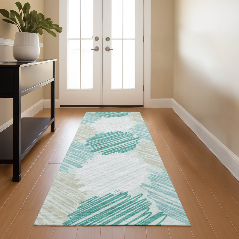 Premium Machine Washable Lonon AMF1942 Geometric Rug, Runner 2'3" x 7'6"