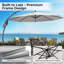 Parasol en porte-à-faux rond en polyester Groveman-1158617498