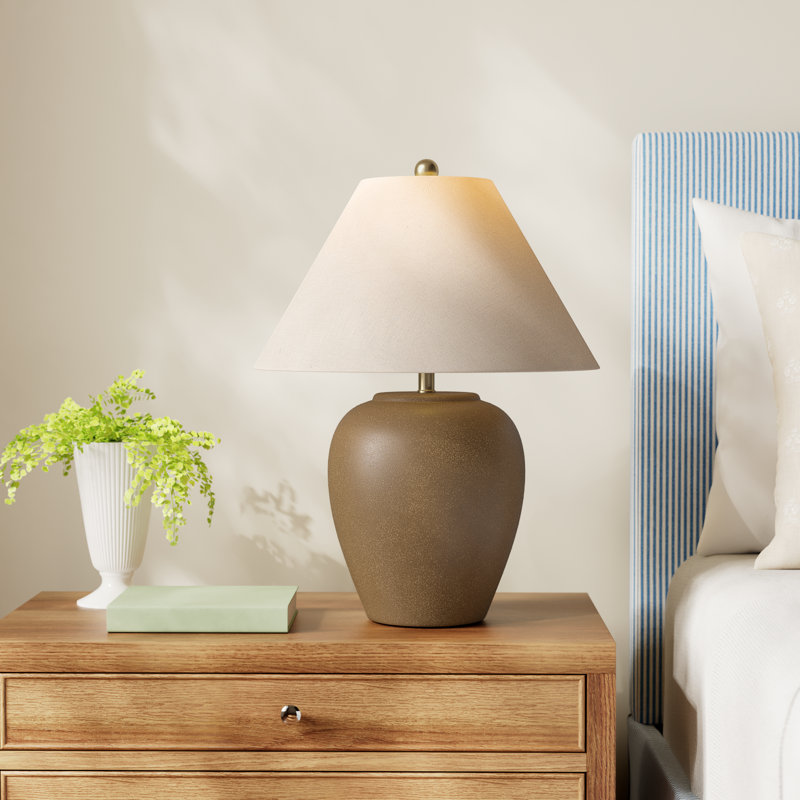 Eustacia Ceramic Table Lamp, Brown