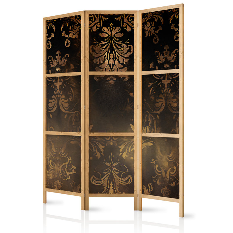 171cm H Solid Wood Folding Room Divider, 171cm H x 135cm W x 1.2cm D, 3