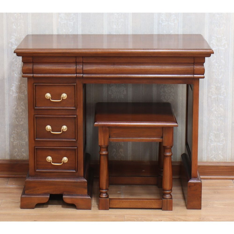 Solid Wood Writing Desk, Wax