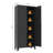 71" Steel Storage Cabinet With 2 Shapely Doors And Adjustable Shelves, Multi-Functional Storage For Bedroom, Living Room, And Kitchen-1899716269